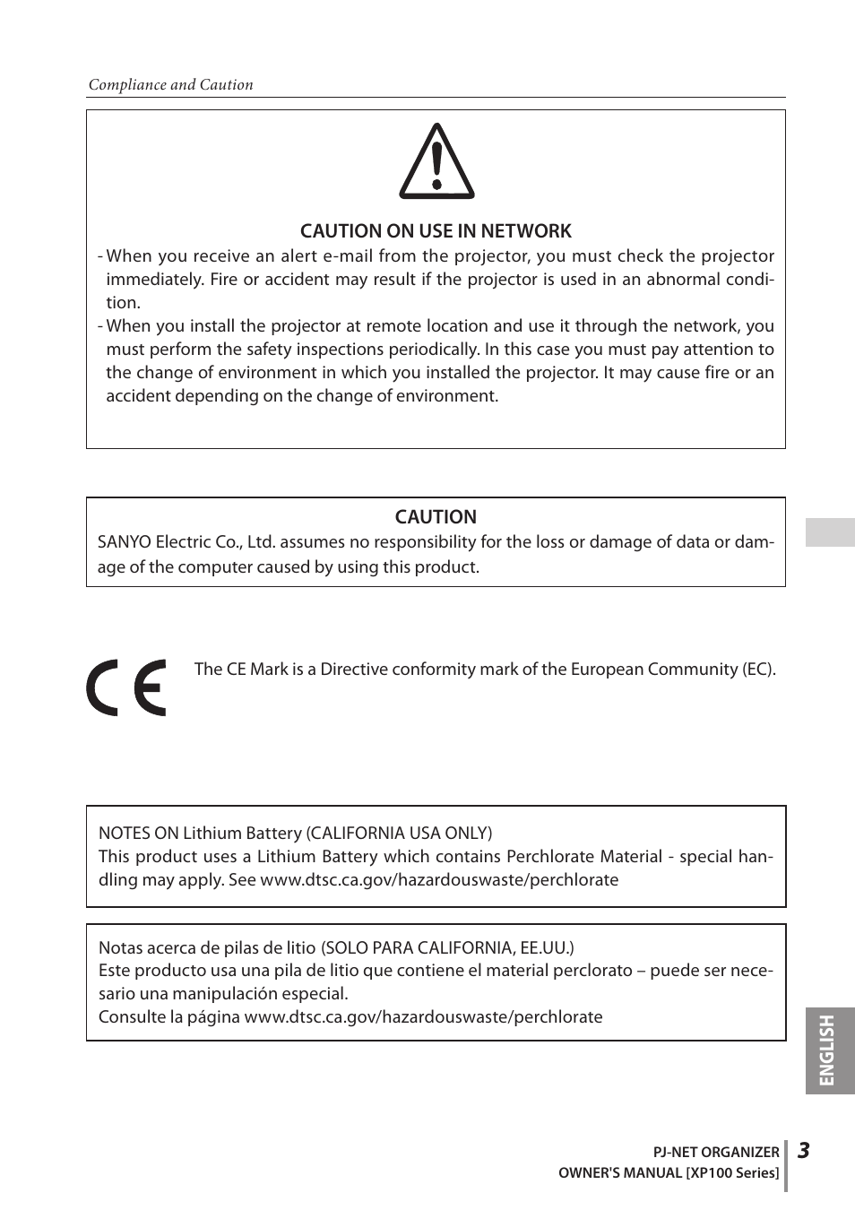 Sanyo POA-PN03C User Manual | Page 3 / 124