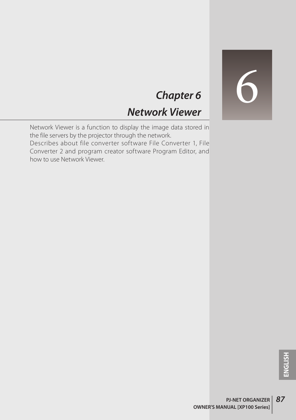 Chapter 6 network viewer | Sanyo POA-PN03C User Manual | Page 87 / 124