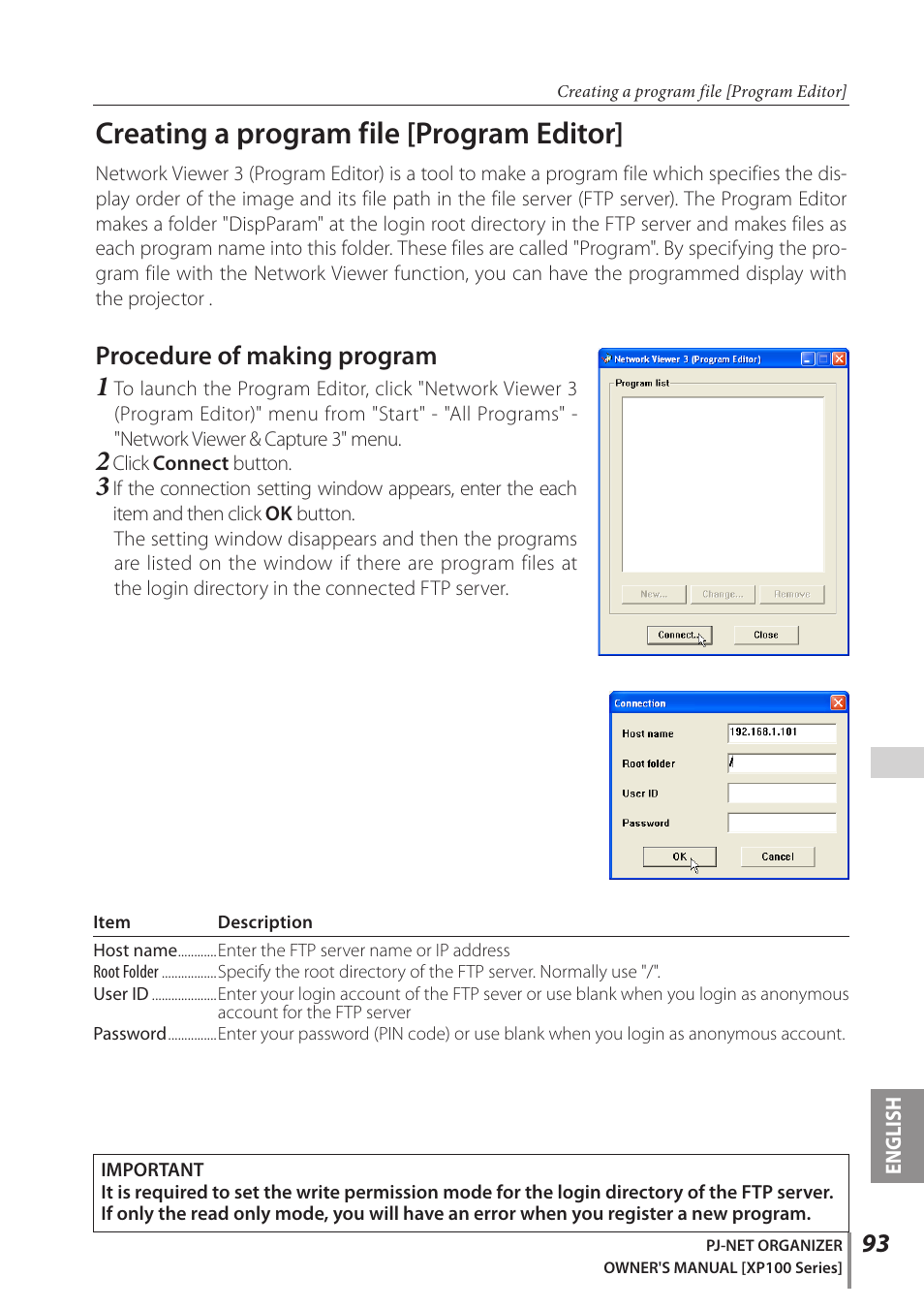 Creating a program file [program editor, Procedure of making program | Sanyo POA-PN03C User Manual | Page 93 / 124