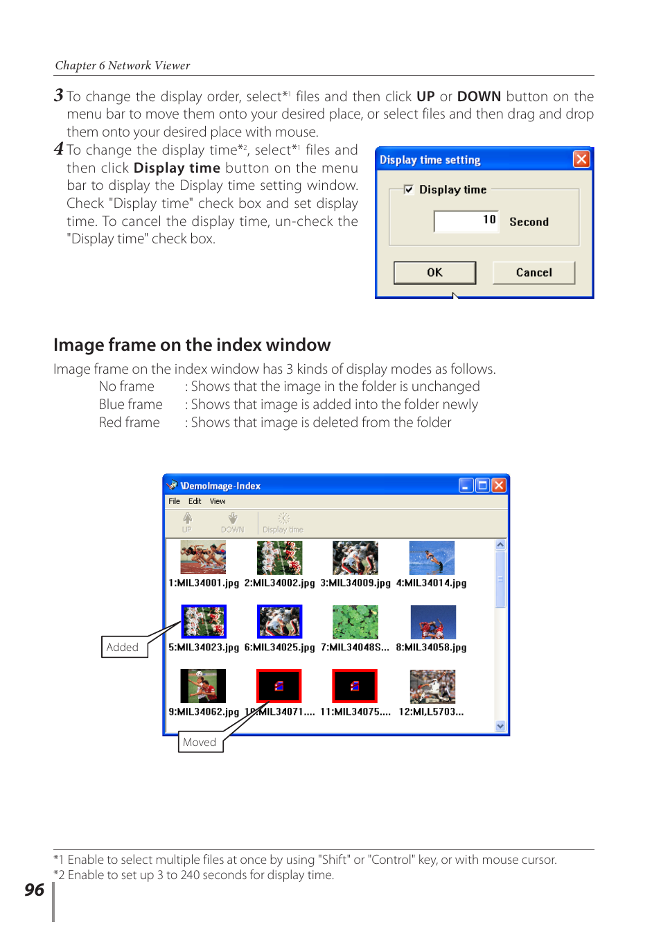 Image frame on the index window | Sanyo POA-PN03C User Manual | Page 96 / 124
