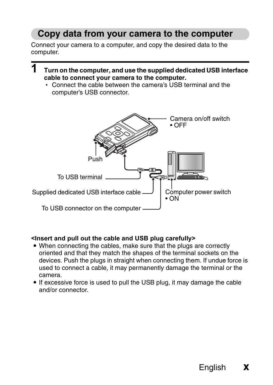 Copy data from your camera to the computer, English | Sanyo DUAL CAMERA VPC-PD1TA User Manual | Page 11 / 64