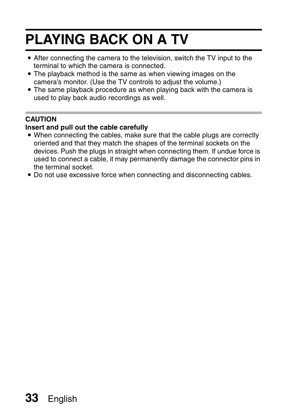 Playing back on a tv, English | Sanyo DUAL CAMERA VPC-PD1TA User Manual | Page 48 / 64