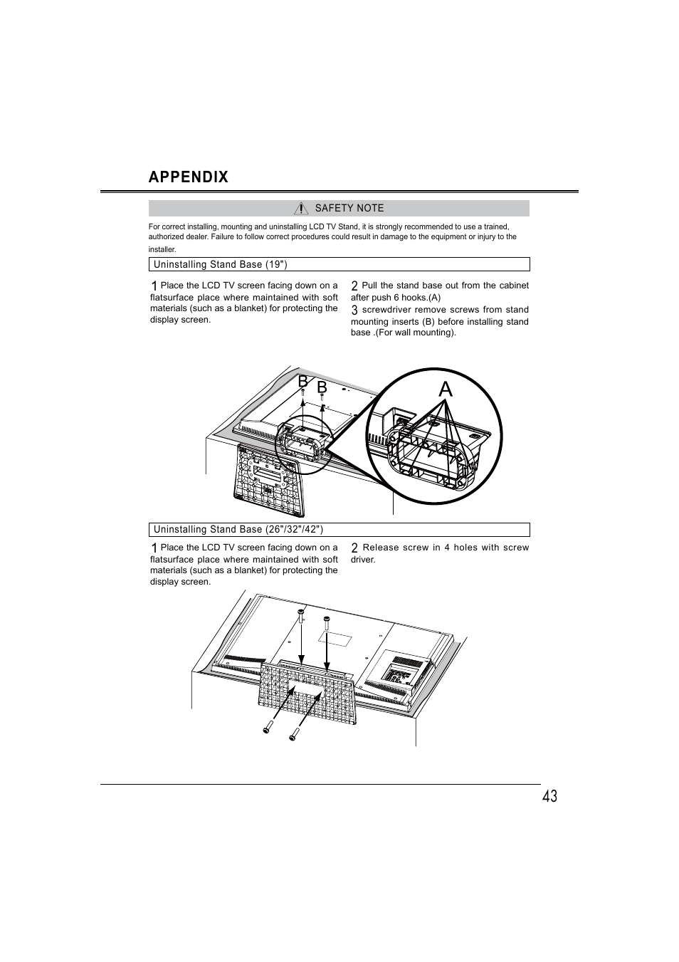 43 appendix | Sanyo LCD-42E30FA User Manual | Page 43 / 47