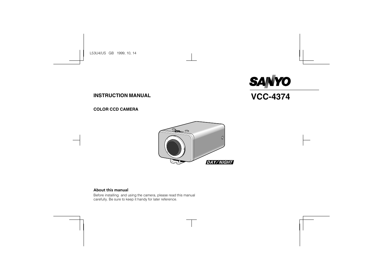 Sanyo VCC-4374 User Manual | 19 pages