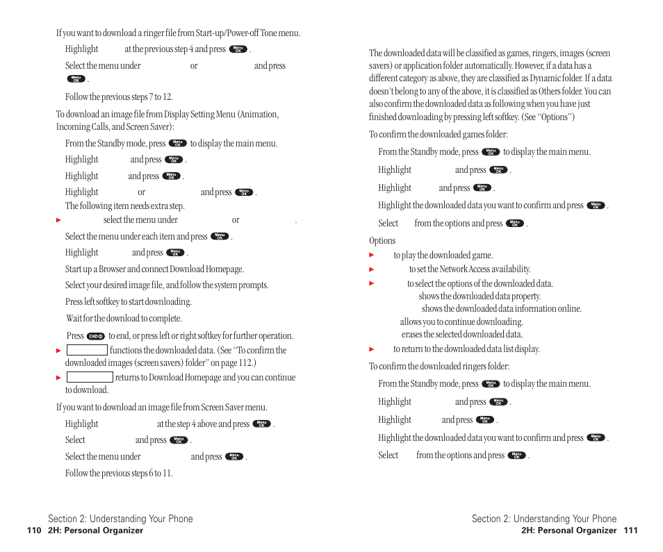 Confirming the downloaded data | Sanyo SCP-6400 User Manual | Page 61 / 100