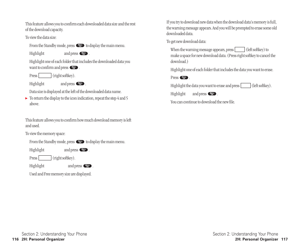 Viewing the downloaded data size | Sanyo SCP-6400 User Manual | Page 64 / 100