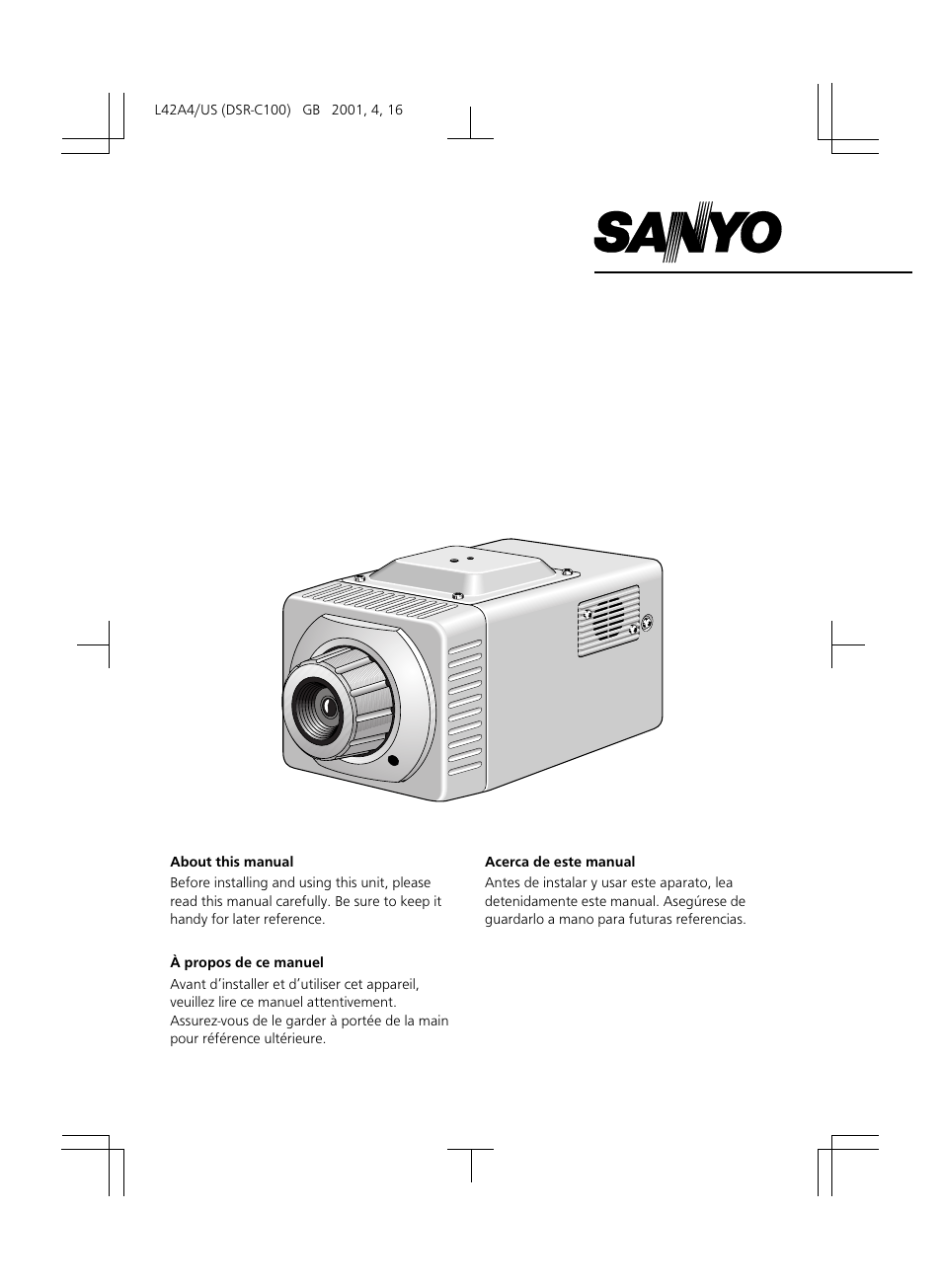 Sanyo DSR-C100 User Manual | 45 pages