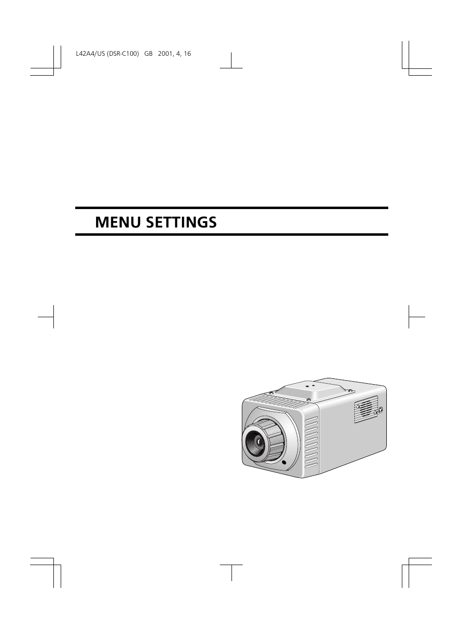 Menu settings | Sanyo DSR-C100 User Manual | Page 21 / 45