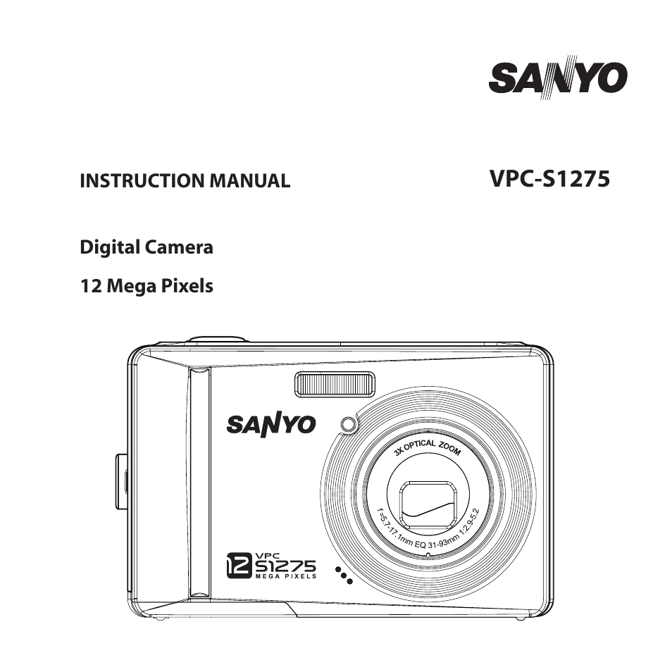 Sanyo VPC-S1275 User Manual | 67 pages