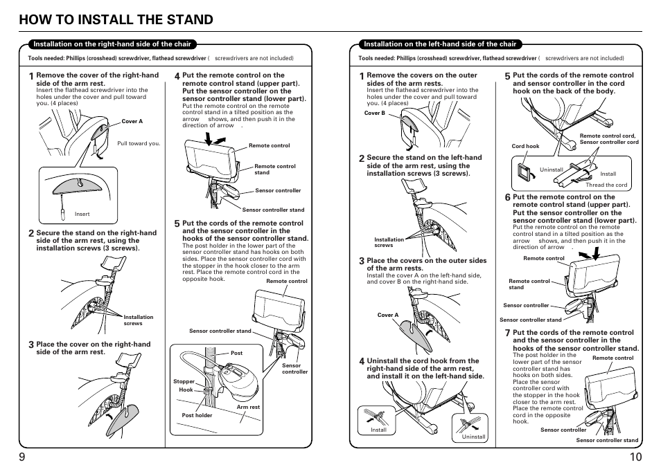 How to install the stand | Sanyo HEC-DR7700C User Manual | Page 6 / 16