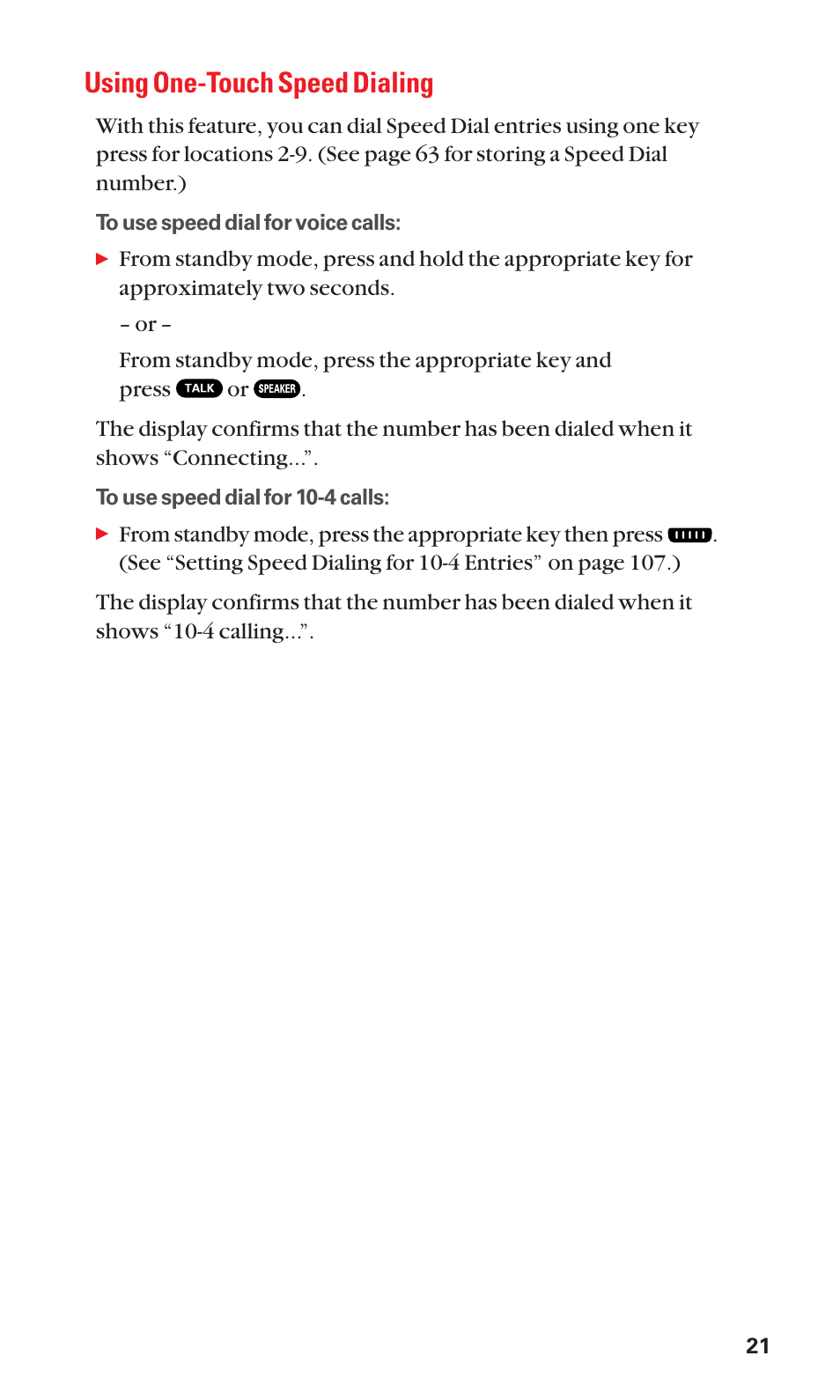 Using one-touch speed dialing | Sanyo SCP-2300 User Manual | Page 27 / 150