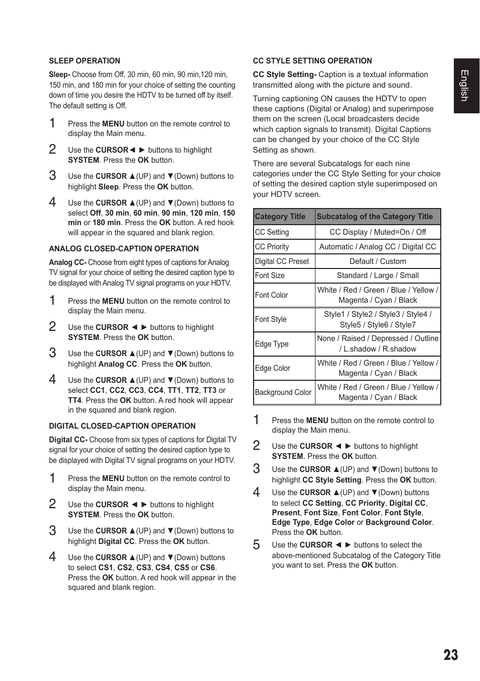 Sanyo DP42410 User Manual | Page 23 / 29