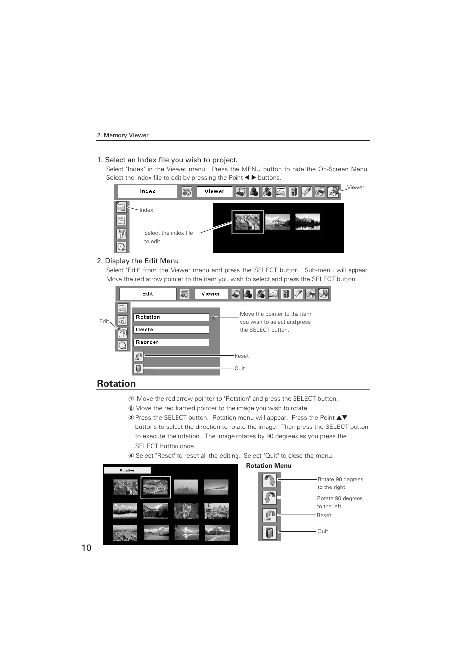 Rotation | Sanyo POA-USB02 User Manual | Page 10 / 26