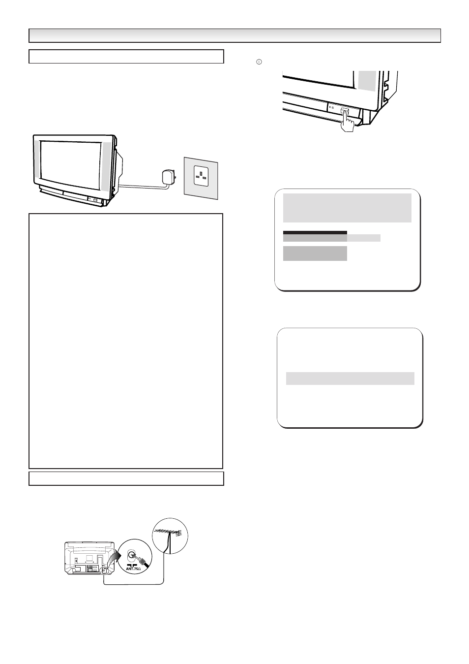 Inst, Inst alla alla tion tion, Mains supply introduction screen | Sanyo CE32WN3-B User Manual | Page 3 / 20