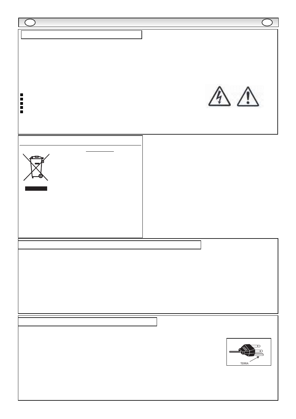 Precauzioni di sicurezza, Manutenzione, Dichiarazione di conformità: nord america e canada | Requisiti del cavo di alimentazione ca | Sanyo CE42LM5WP User Manual | Page 44 / 87