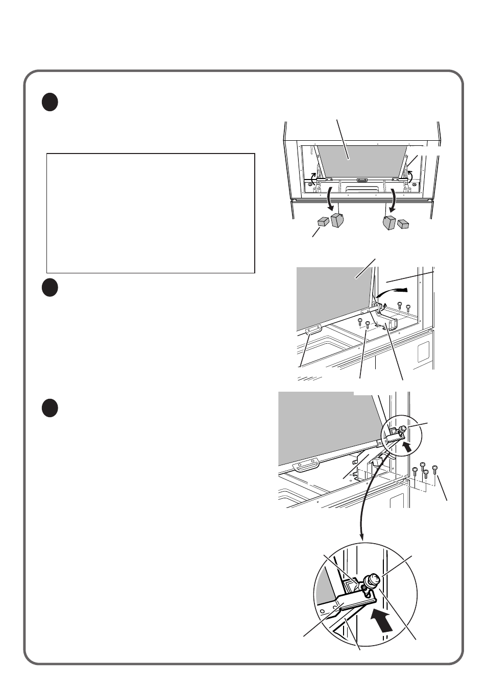 Setup projection mirror, 12 3 caution | Sanyo 710-00792-1 User Manual | Page 5 / 8