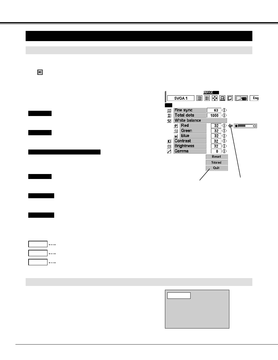 Pc image adjustments, Picture image adjustments, Computer mode | Adjust picture image manually, Normal function | Sanyo PLC-SW15 User Manual | Page 26 / 40