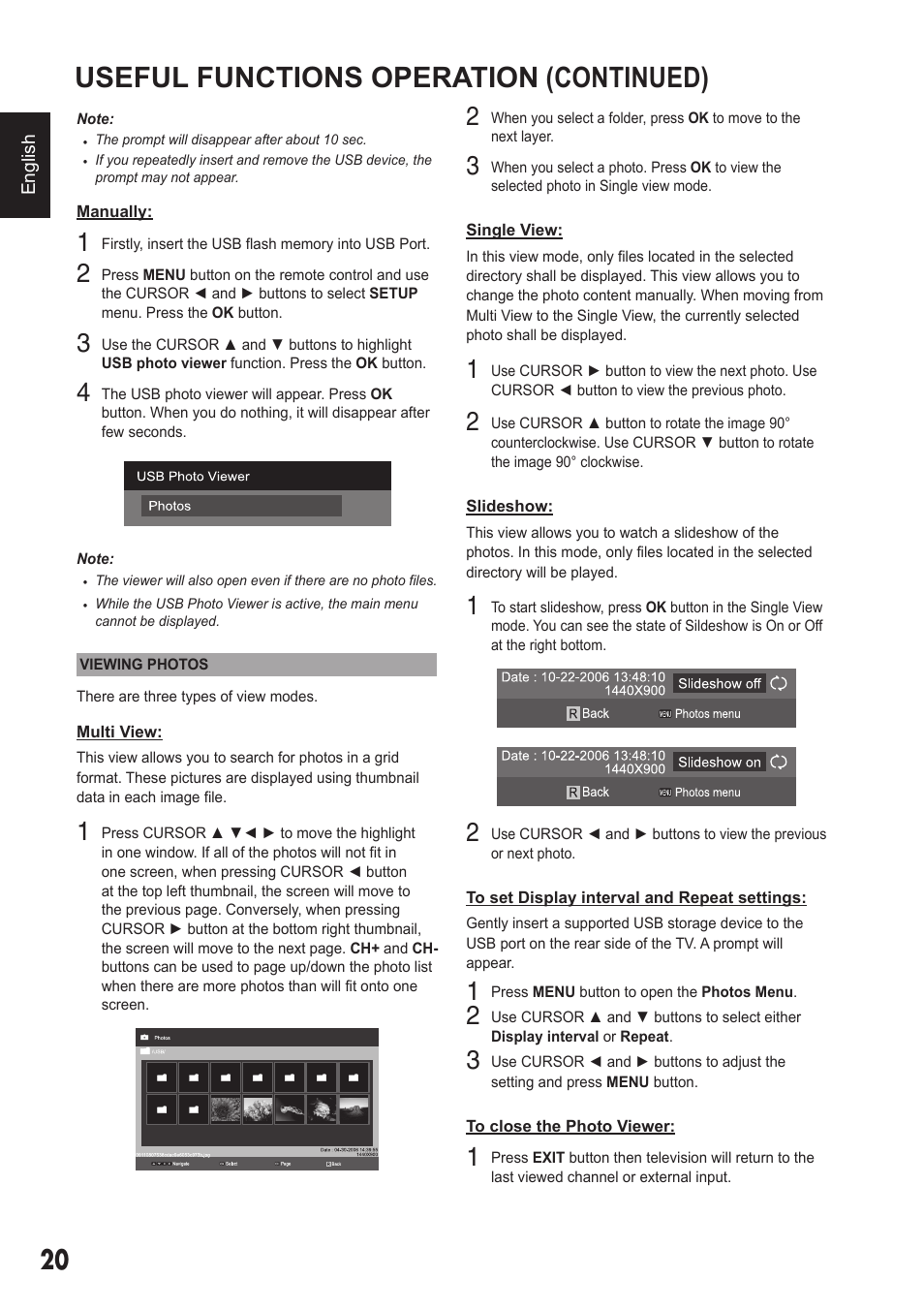 Useful functions operation (continued) | Sanyo 720P/1080P HDTVLCD DP32242 User Manual | Page 20 / 29