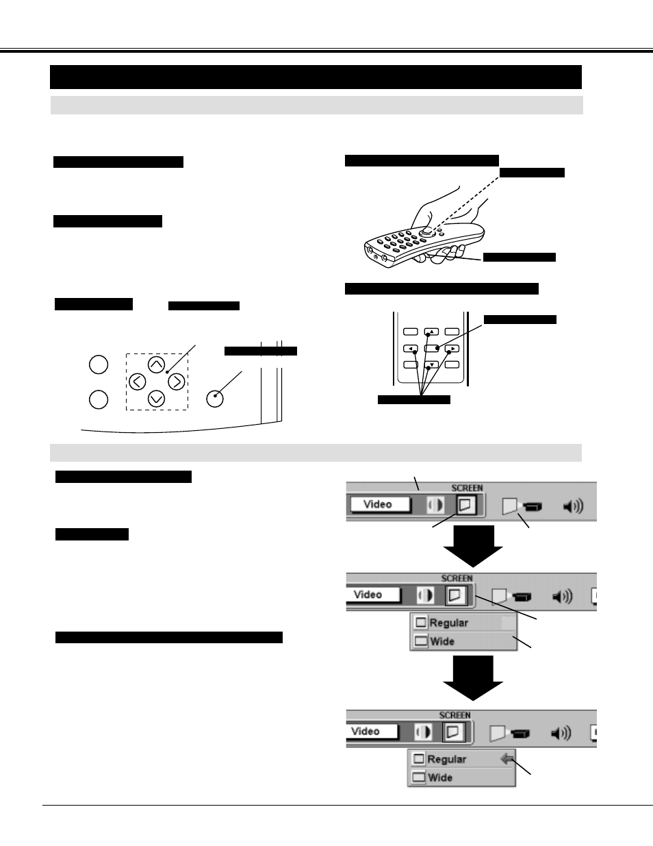 Operating on-screen menu | Sanyo PLC - 12BL User Manual | Page 30 / 56