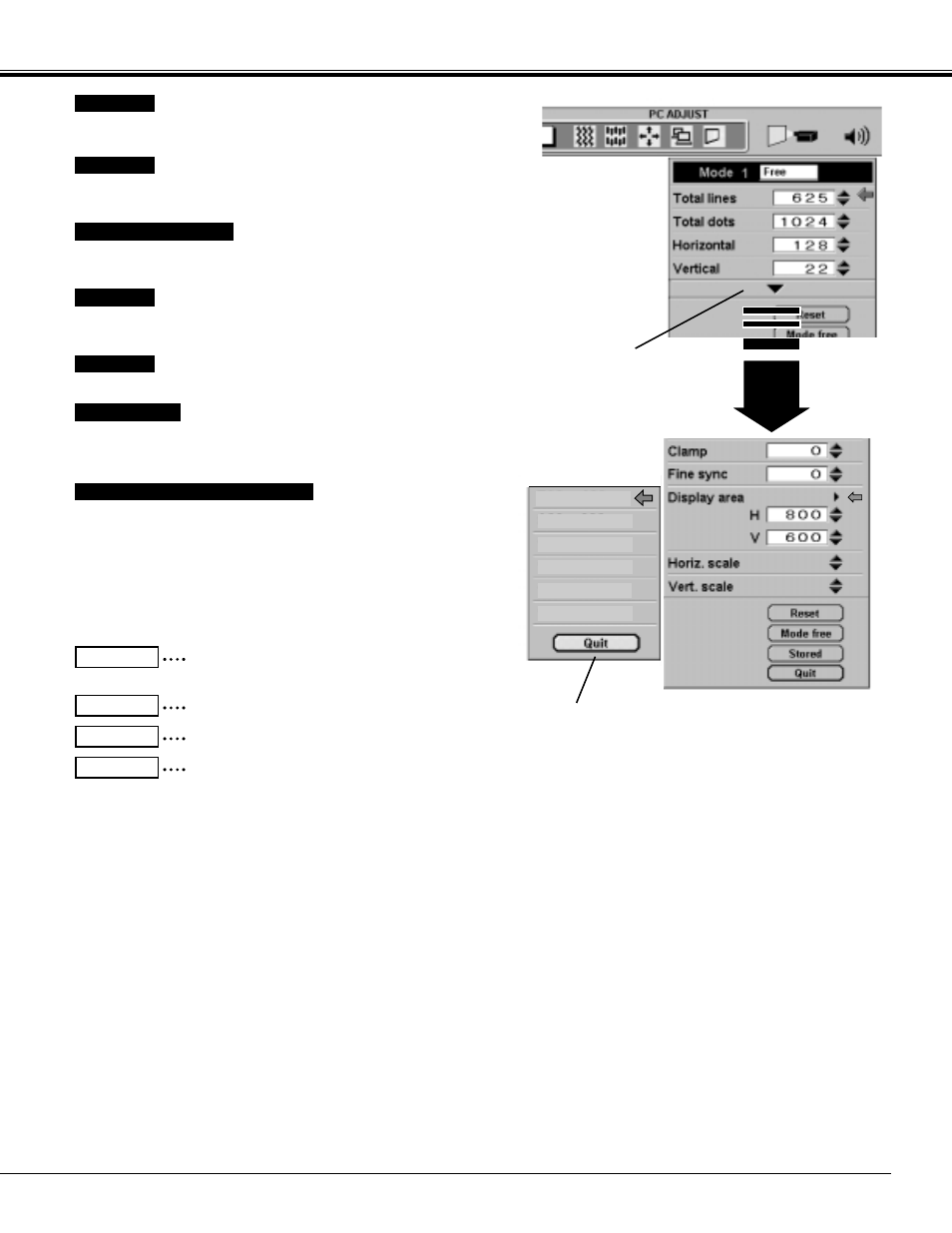 Computer mode | Sanyo PLC - 12BL User Manual | Page 39 / 56