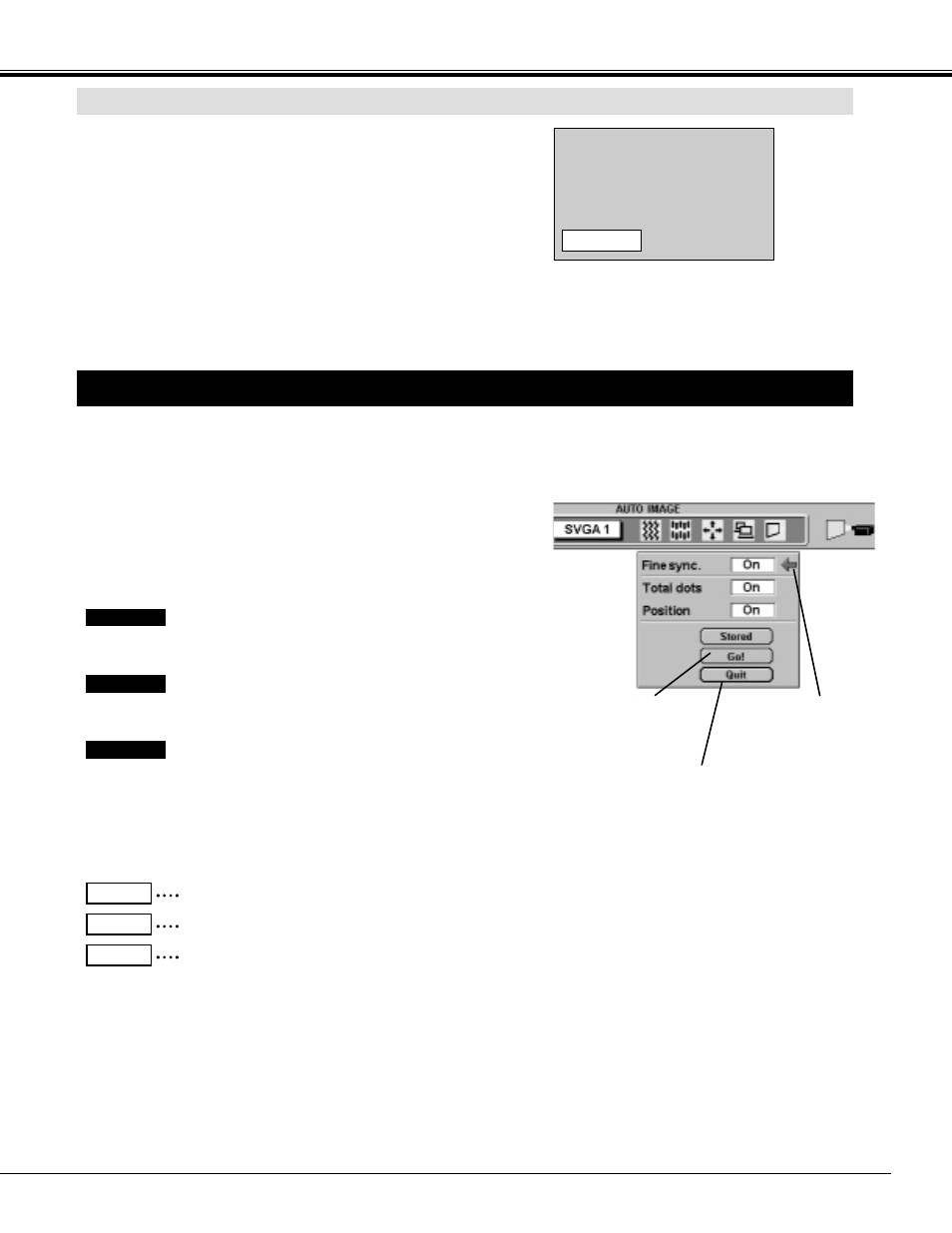 Auto image adjustment, Computer mode, Normal function | Sanyo PLC - 12BL User Manual | Page 41 / 56