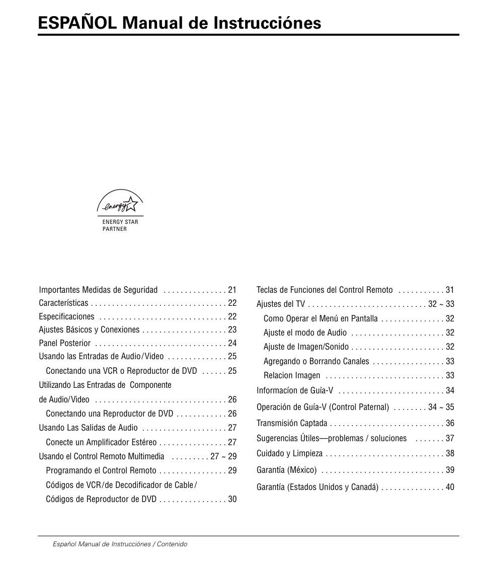 Sanyo DS32224 User Manual | Page 20 / 59