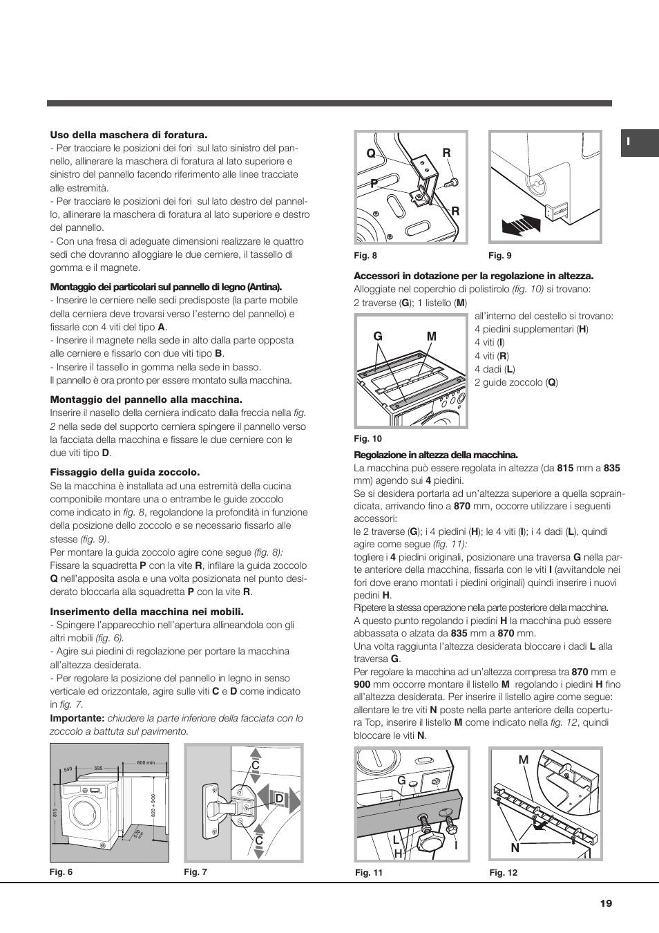 Li h g m, Dc c | Hotpoint Ariston BWMD 742 User Manual | Page 19 / 56