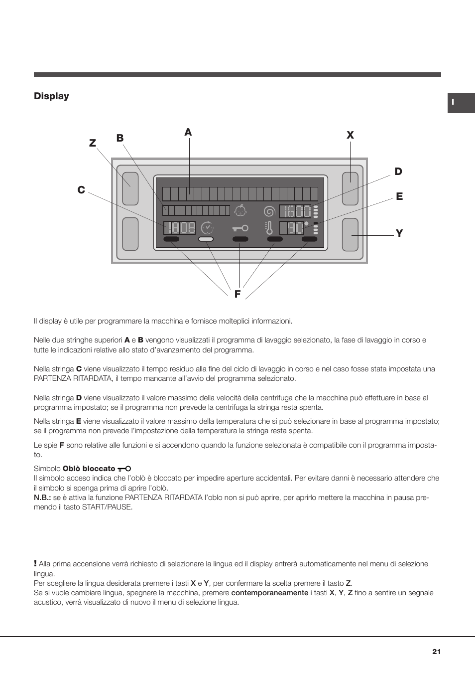 Hotpoint Ariston BWMD 742 User Manual | Page 21 / 56