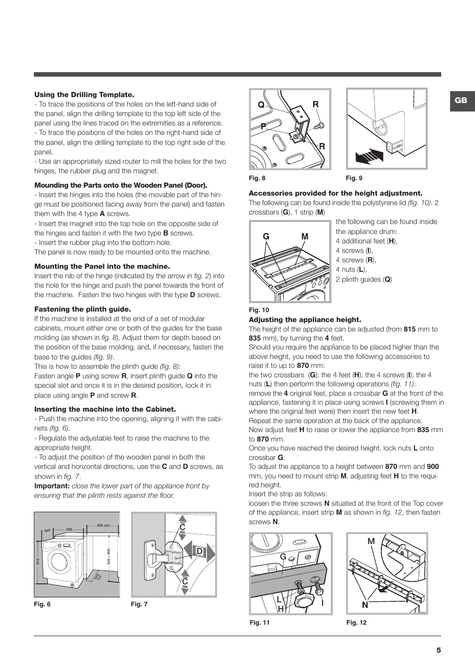 Li h g m, Dc c | Hotpoint Ariston BWMD 742 User Manual | Page 5 / 56