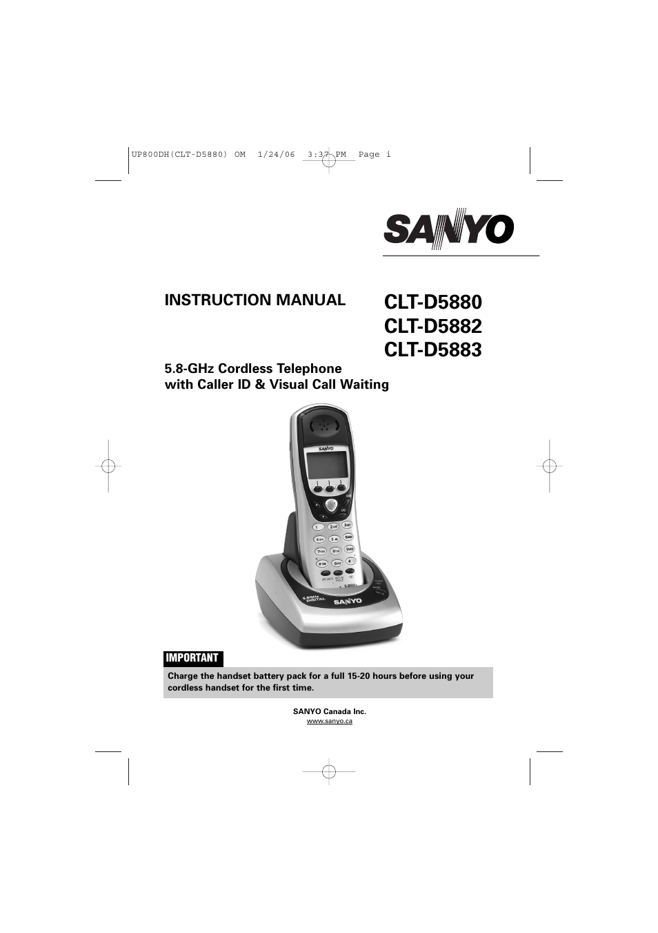 Sanyo CLT-D5880 User Manual | 60 pages