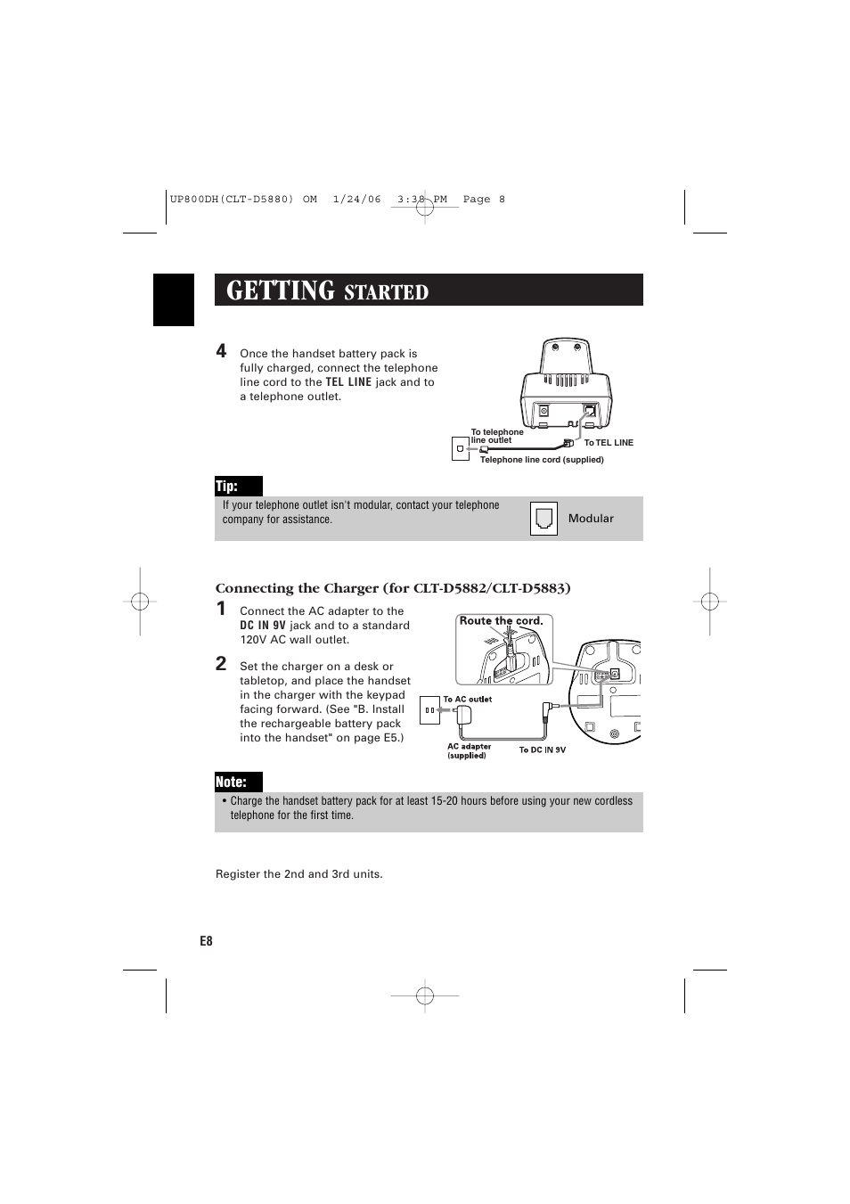 Getting, Started | Sanyo CLT-D5880 User Manual | Page 10 / 60