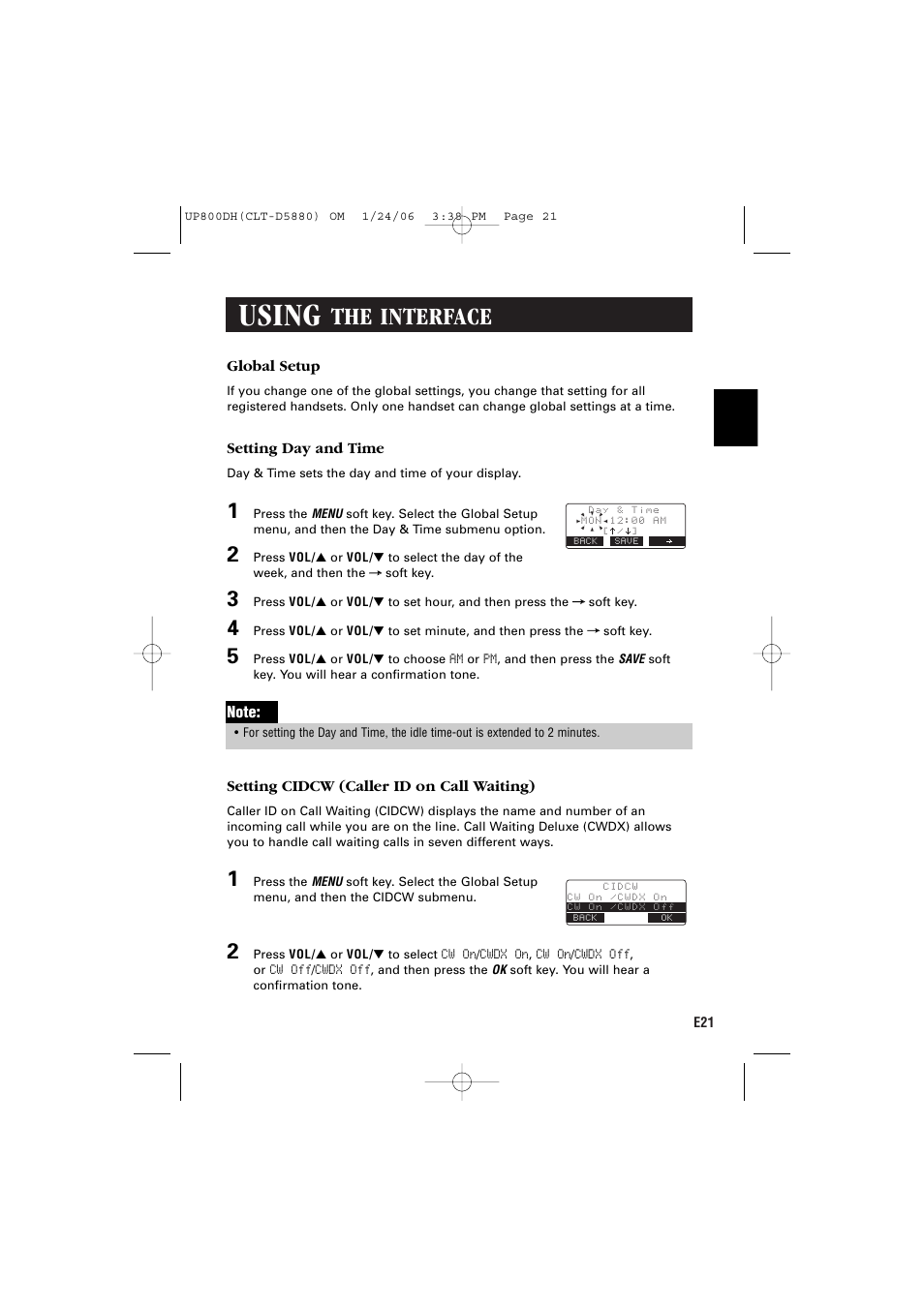 Using, The interface | Sanyo CLT-D5880 User Manual | Page 23 / 60