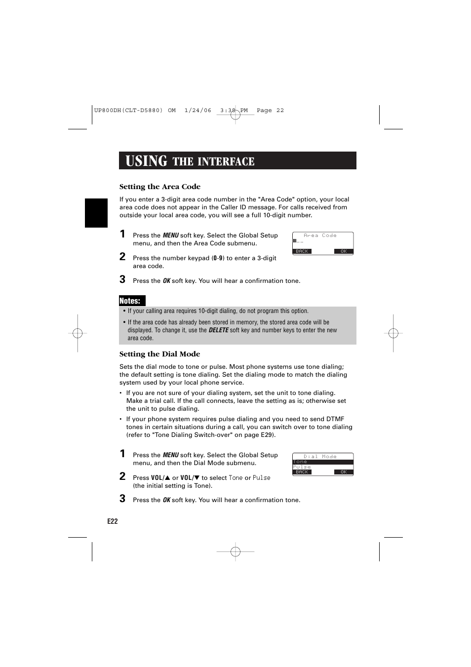 Using, The interface | Sanyo CLT-D5880 User Manual | Page 24 / 60