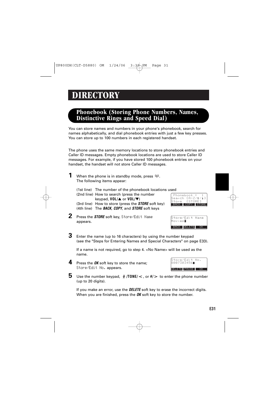 Directory | Sanyo CLT-D5880 User Manual | Page 33 / 60