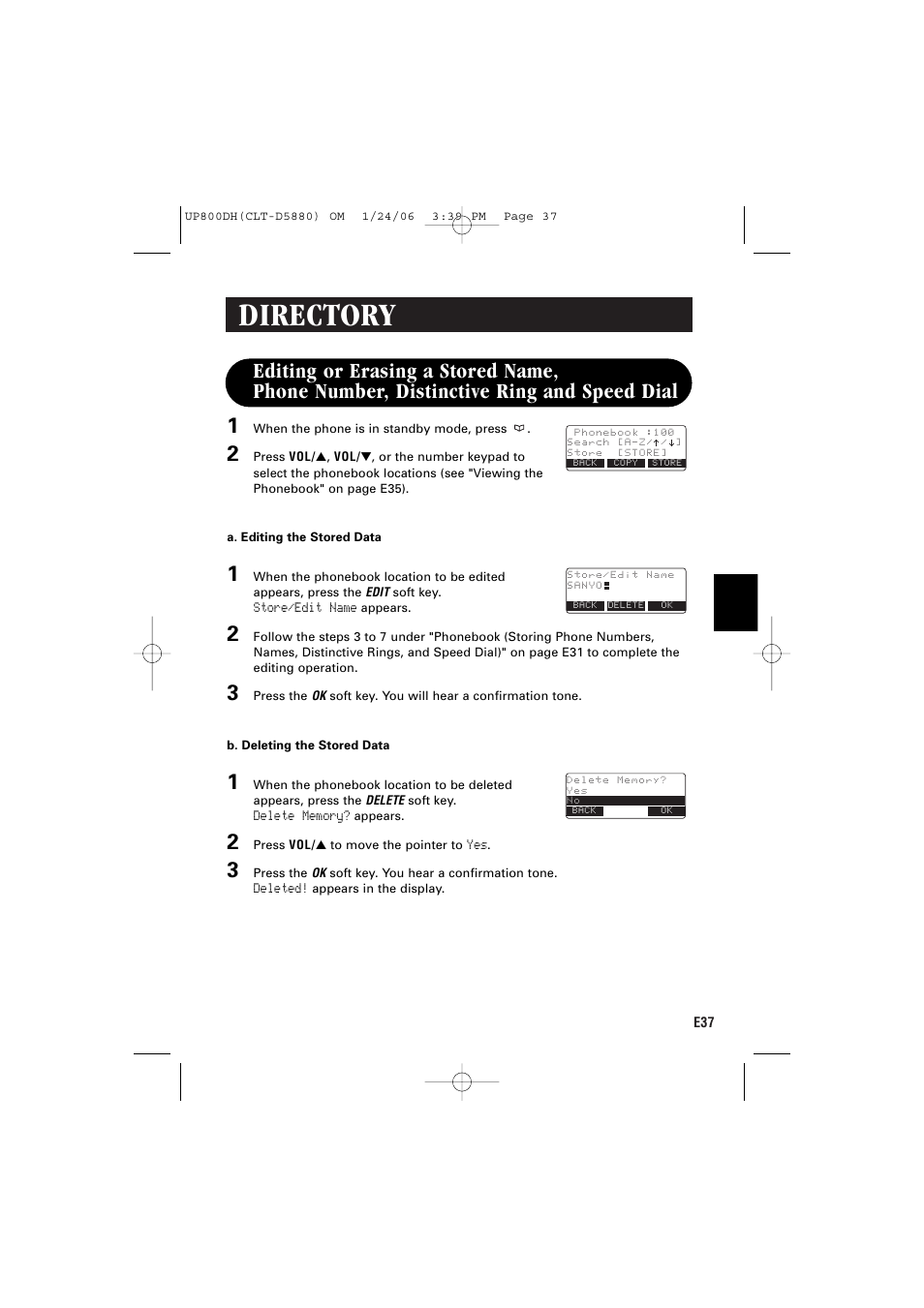 Directory | Sanyo CLT-D5880 User Manual | Page 39 / 60
