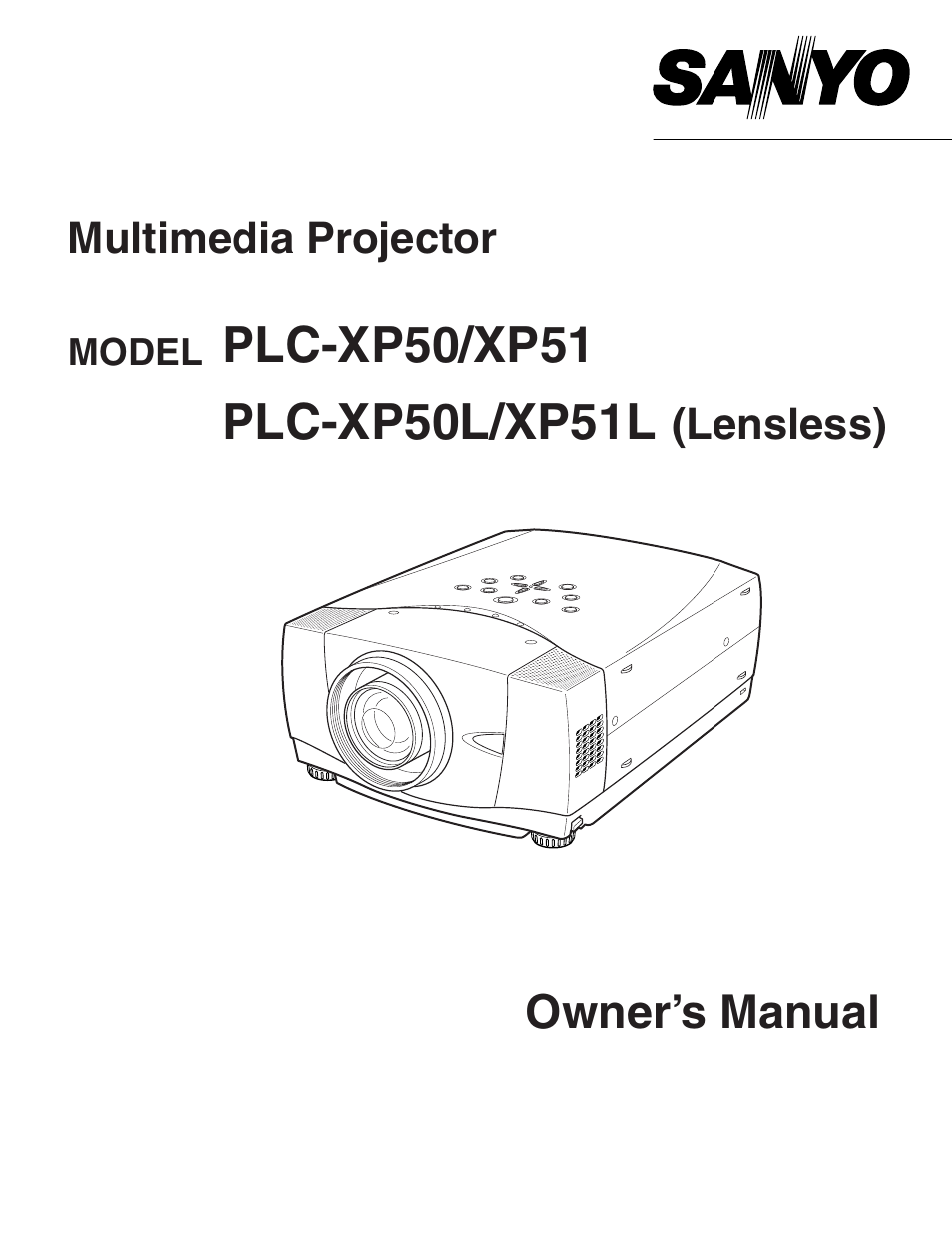 Sanyo XP51L User Manual | 56 pages