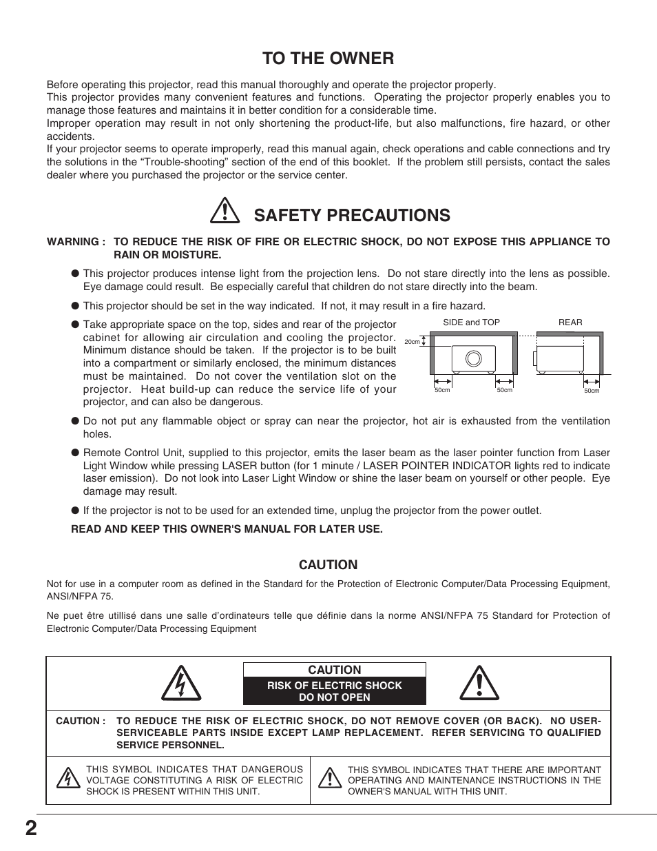 Sanyo XP51L User Manual | Page 2 / 56