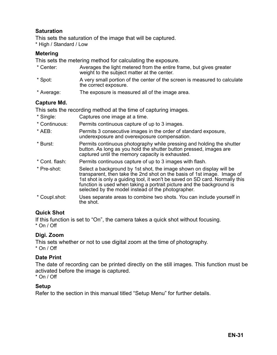 Sanyo VPC-S1415 User Manual | Page 32 / 46