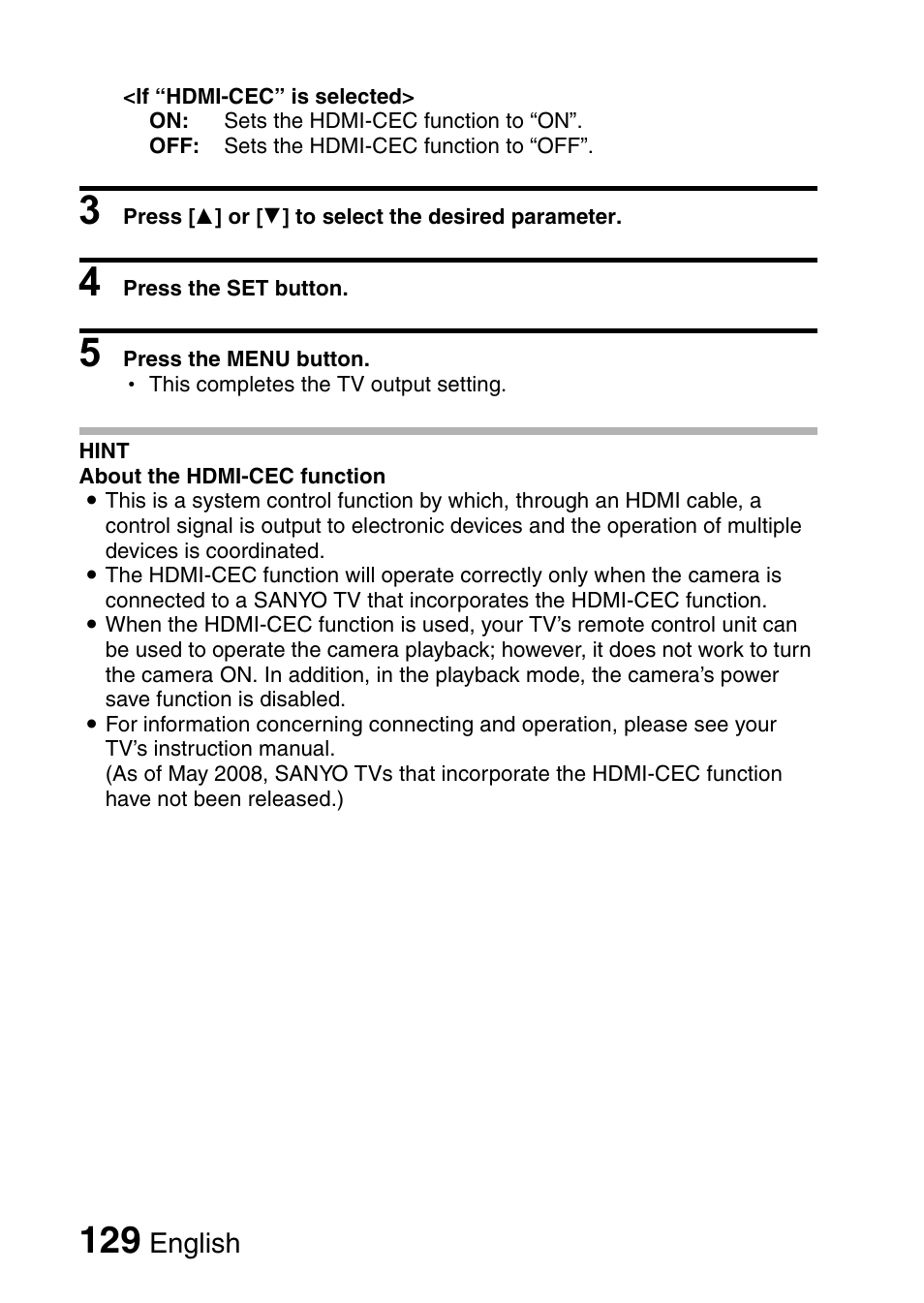 English | Sanyo XACTI VPC-CA100EX User Manual | Page 154 / 202
