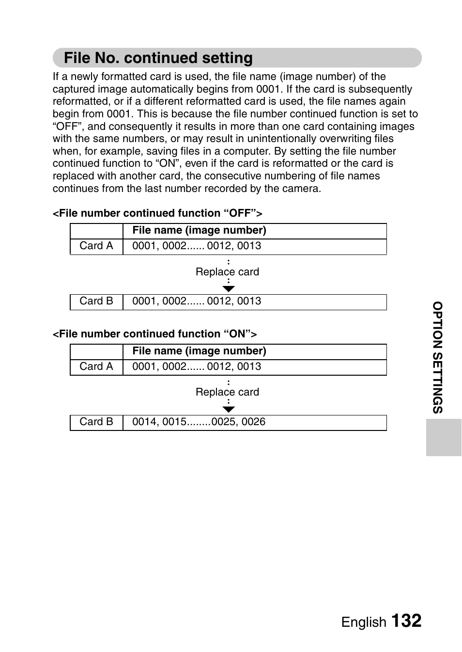 File no. continued setting, English | Sanyo XACTI VPC-CA100EX User Manual | Page 157 / 202