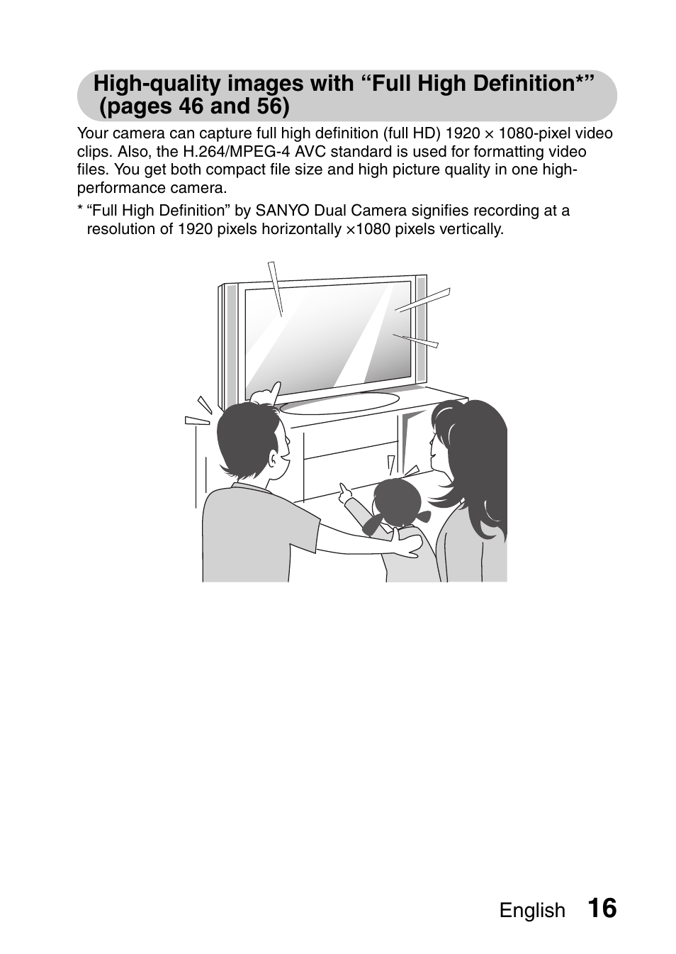 High-quality images with “full high definition | Sanyo XACTI VPC-CA100EX User Manual | Page 41 / 202