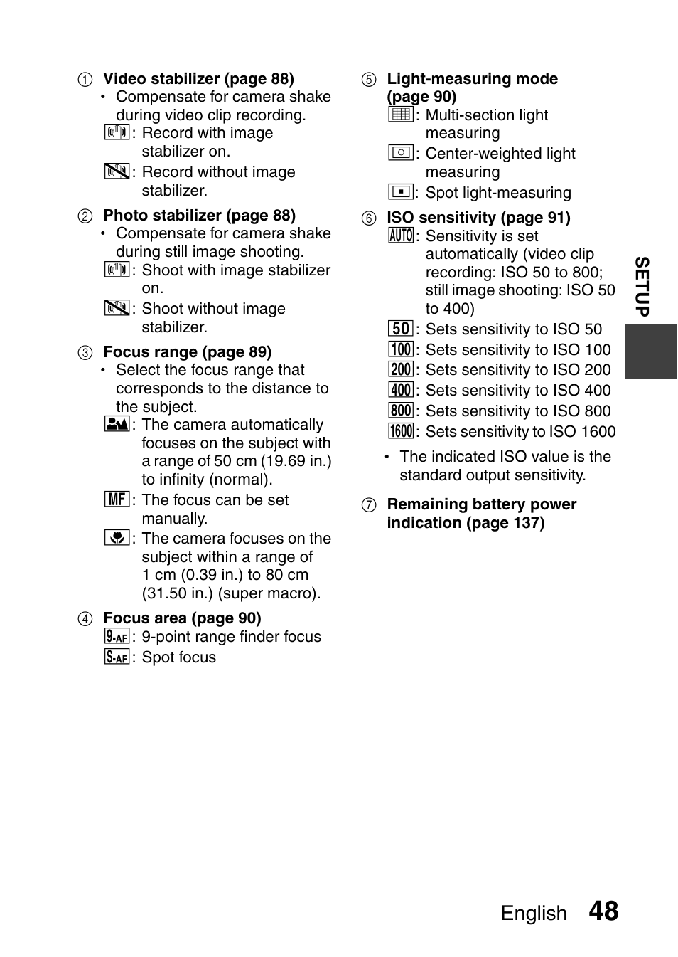 And 48, English | Sanyo XACTI VPC-CA100EX User Manual | Page 73 / 202