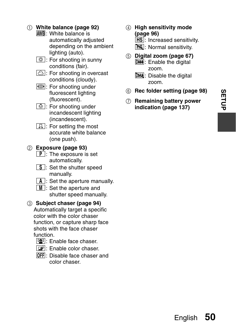 English | Sanyo XACTI VPC-CA100EX User Manual | Page 75 / 202