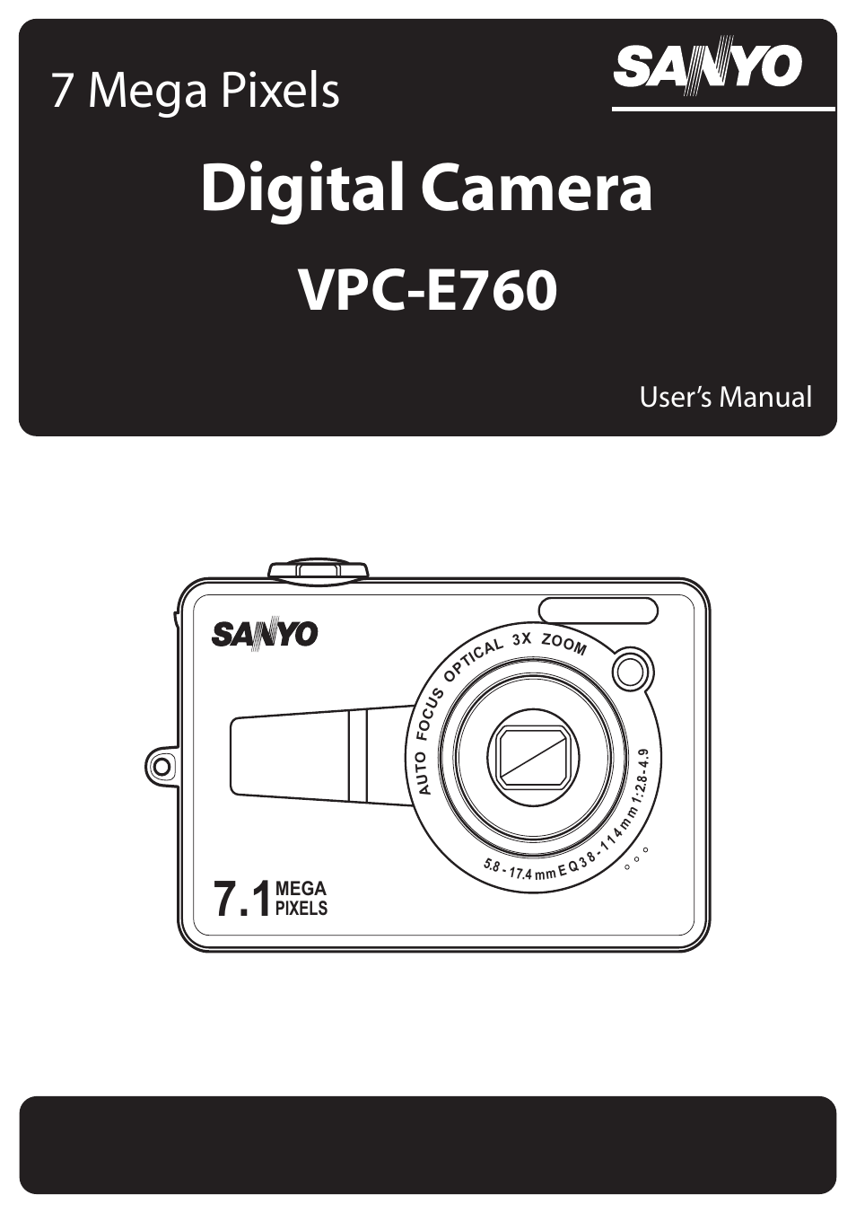Sanyo Xacti VPC-E760 User Manual | 62 pages