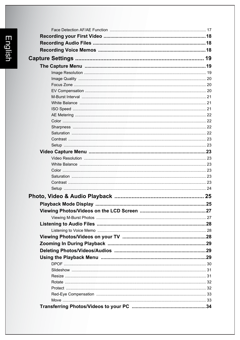 English | Sanyo Xacti VPC-E760 User Manual | Page 4 / 62