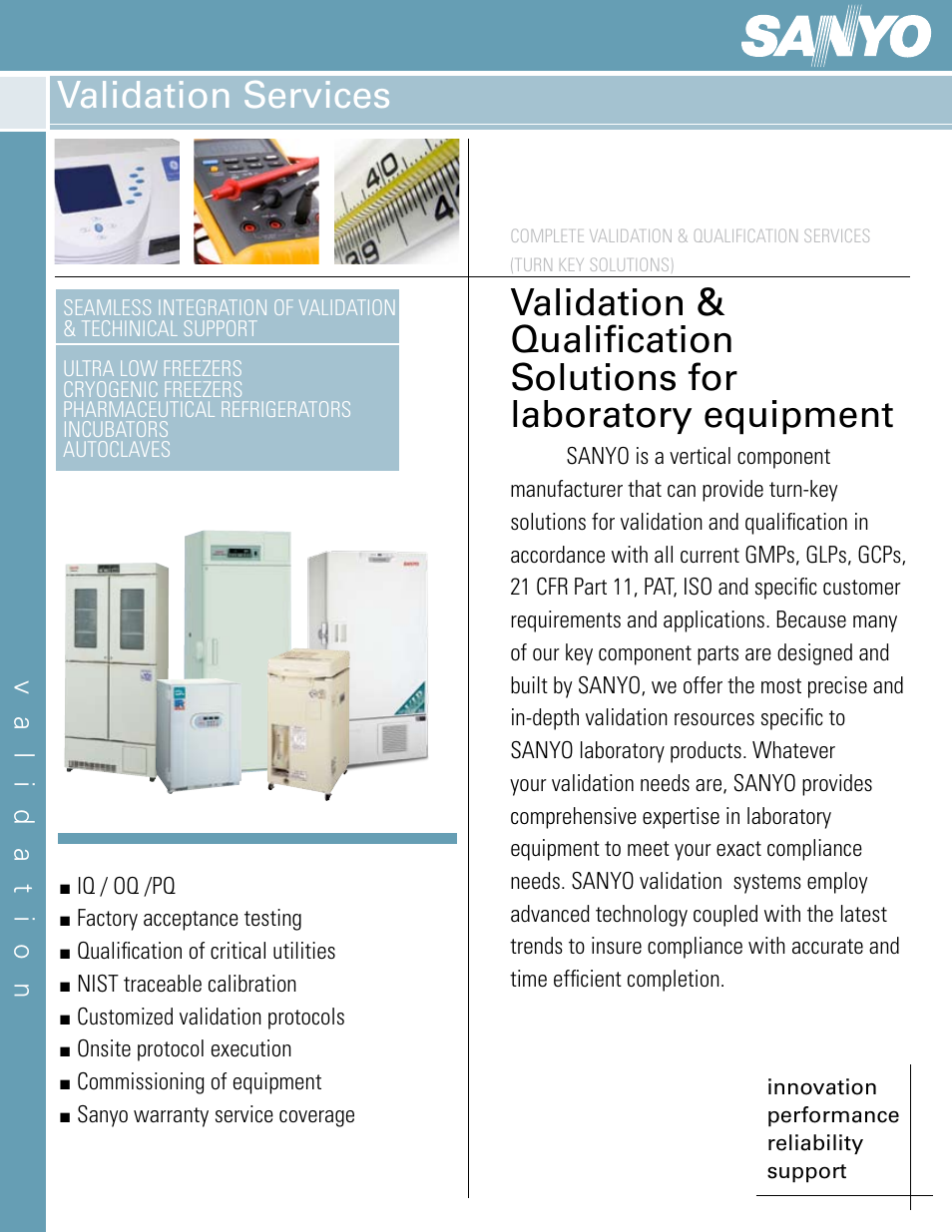 Sanyo Validation User Manual | 4 pages