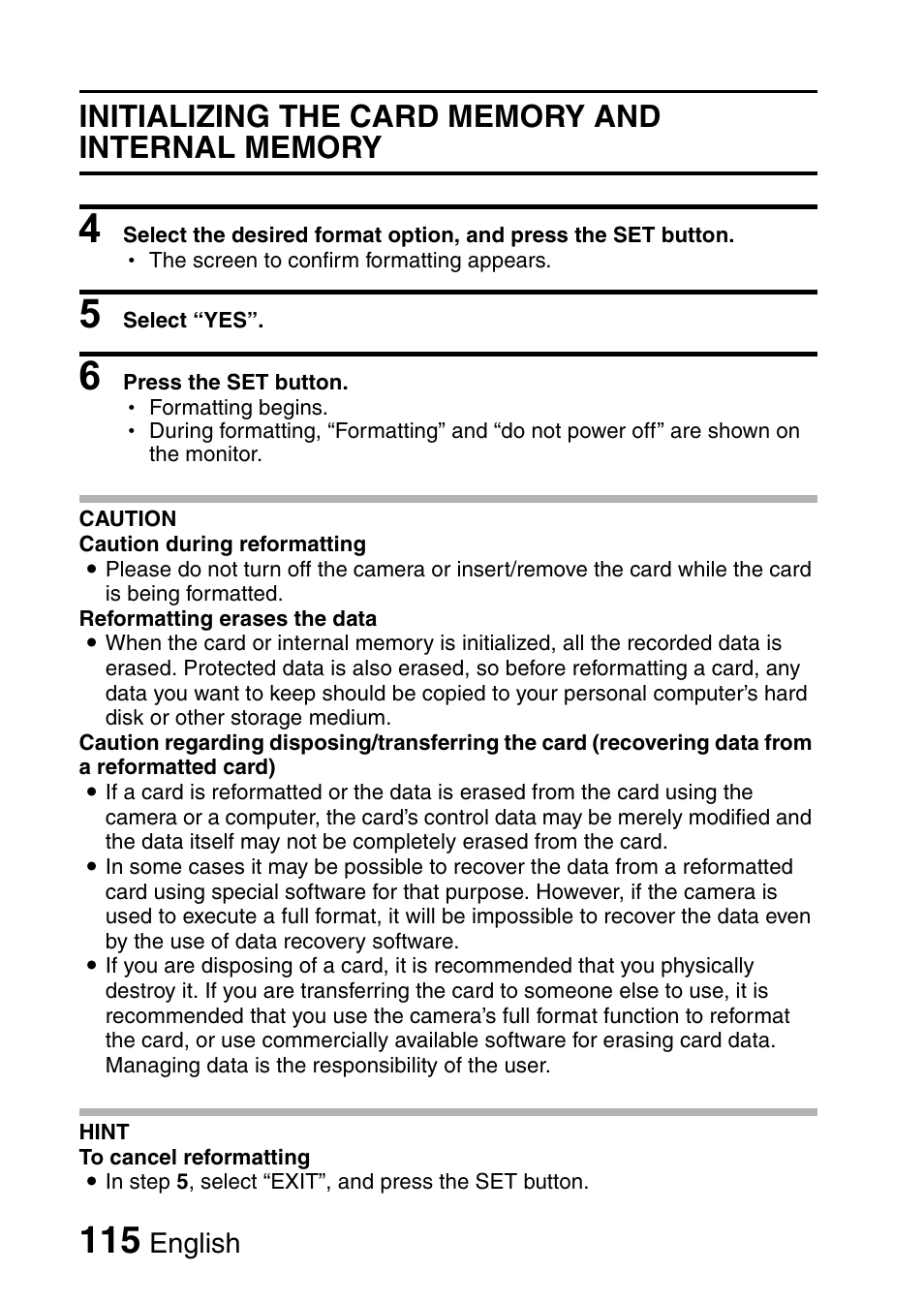 English | Sanyo VPC-E10EX User Manual | Page 126 / 166