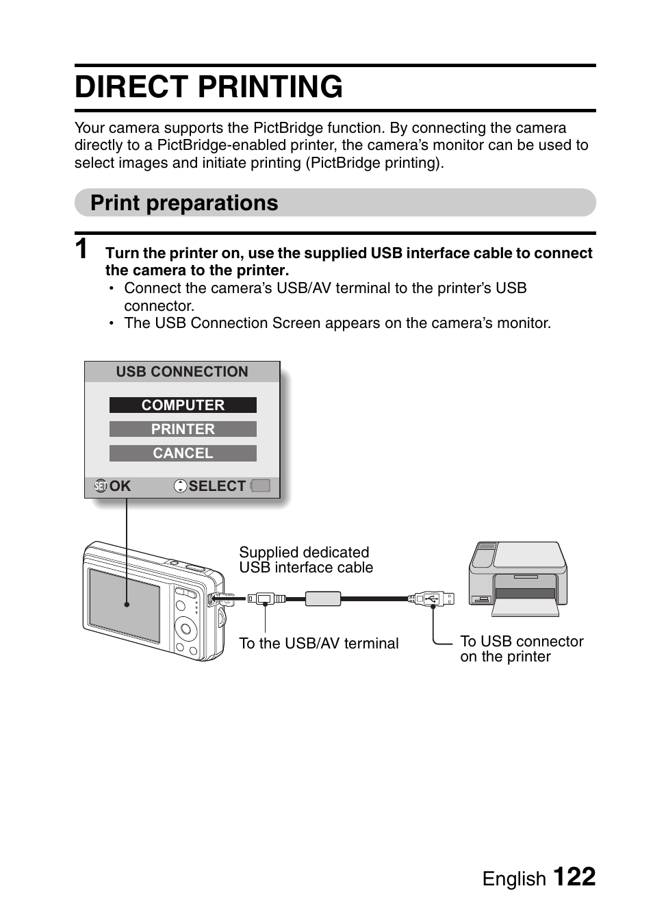 Direct printing, Print preparations | Sanyo VPC-E10EX User Manual | Page 133 / 166