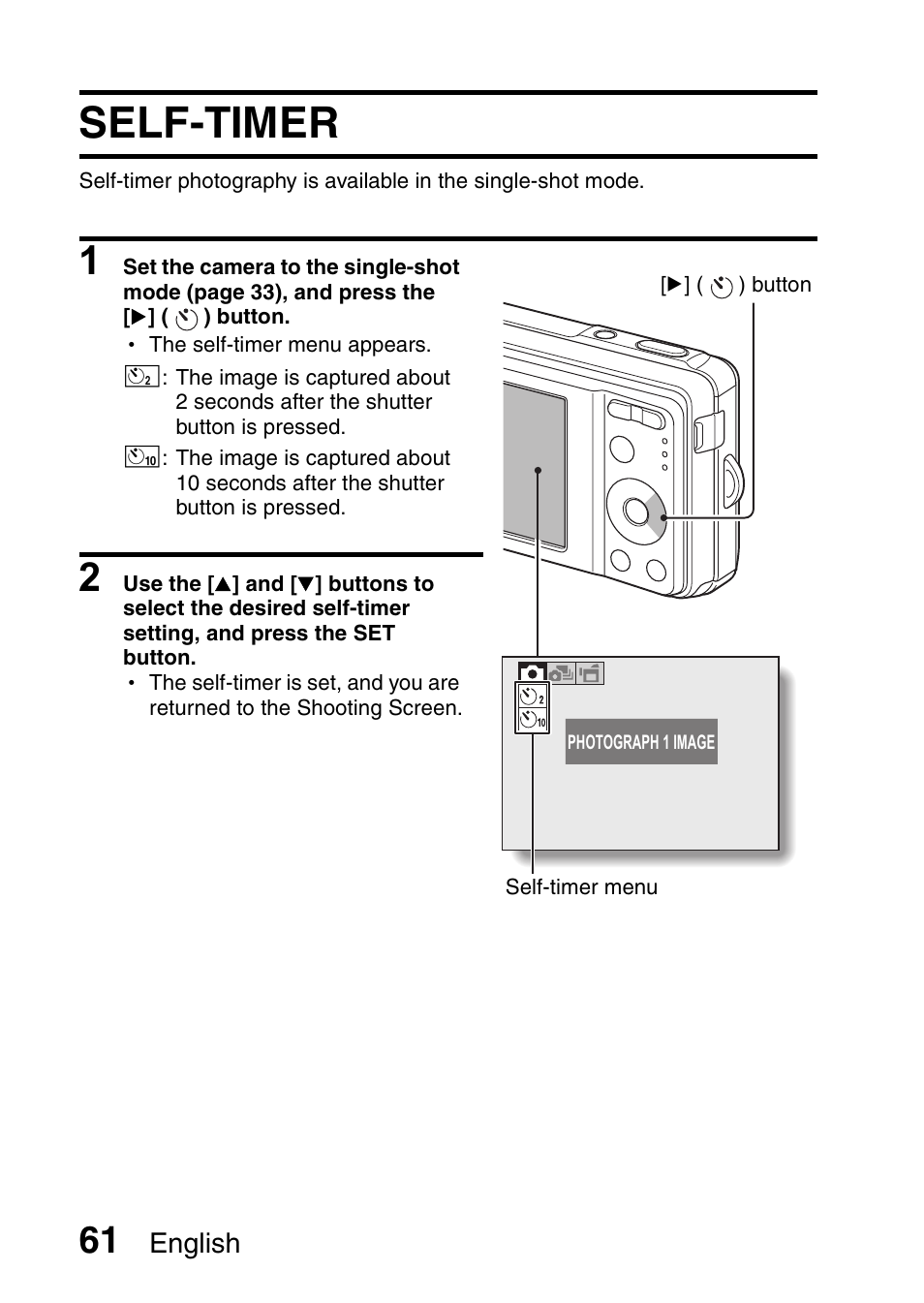 Self-timer | Sanyo VPC-E10EX User Manual | Page 72 / 166