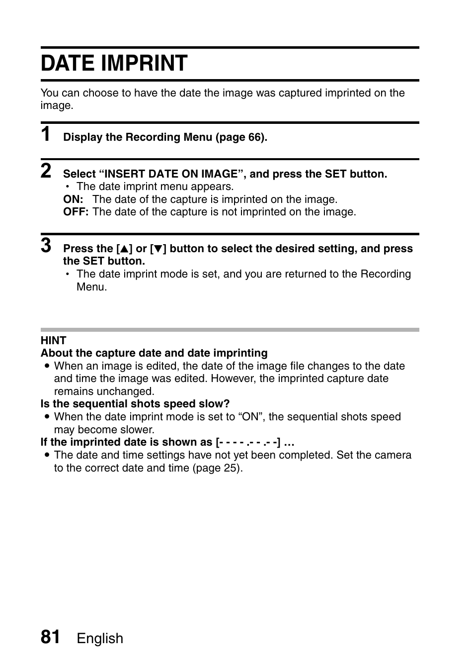 Date imprint | Sanyo VPC-E10EX User Manual | Page 92 / 166